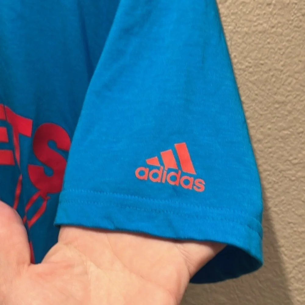 Adidas Men’s Basketball Get Buckets Blue T Shirt Climalite Size Large